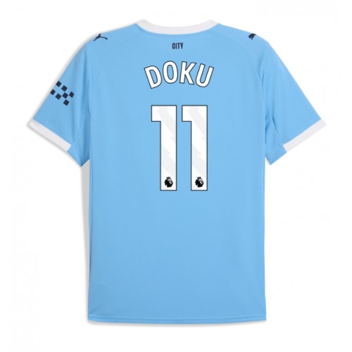 Pánský Fotbalový dres Manchester City Jeremy Doku #11 2025-26 Domácí Krátký Rukáv